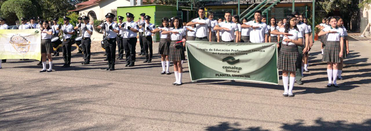 Participa Conalep Empalme en el Desfile Conmemorativo del Día de la Bandera                                                                                                                                                                               